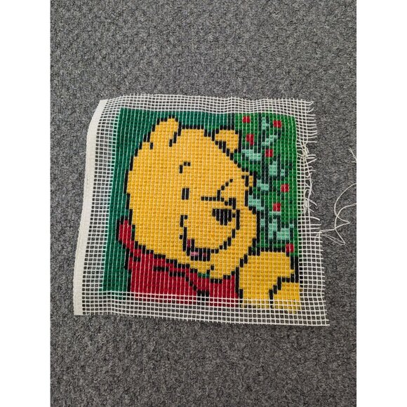 Completed Latch Hook Christmas Tigger Santa for Pillow Cover Wall Picture 12 1/2 - Picture 4 of 4